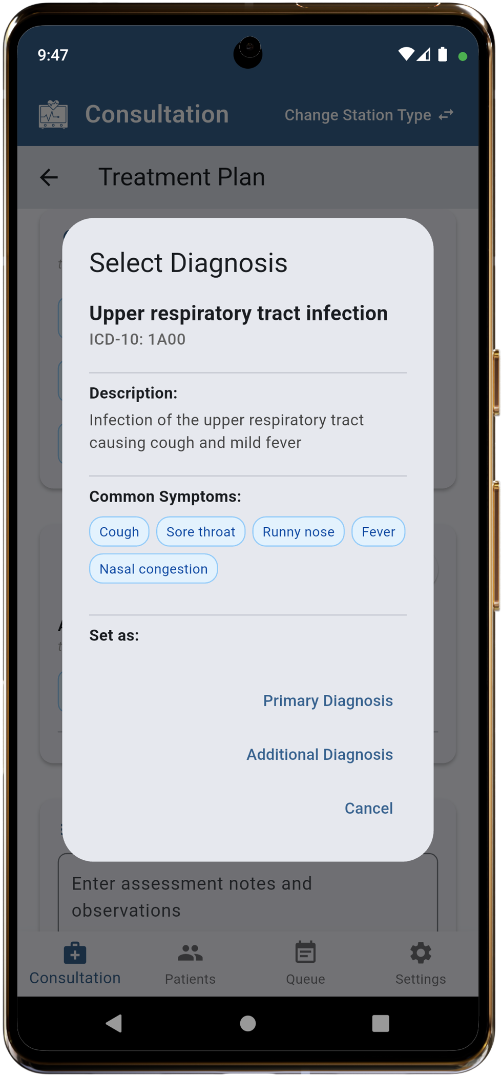 Diagnosis Selection